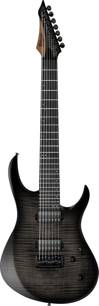 写真：Diablo Baritone 7 Standard Satin Trans Black Sunburst