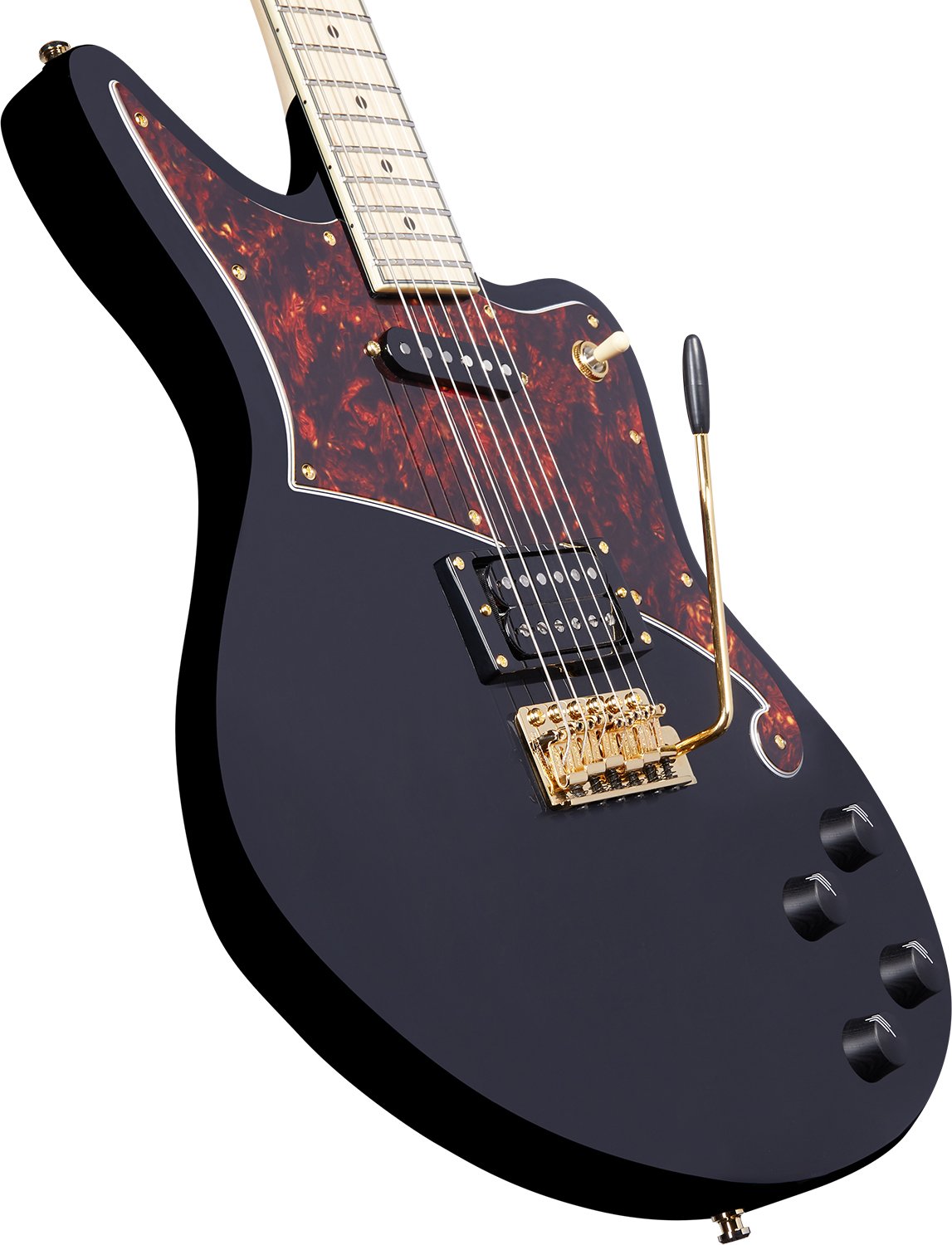 Deluxe Bedford Black with Maple Fingerboard and Tremolo bodyup